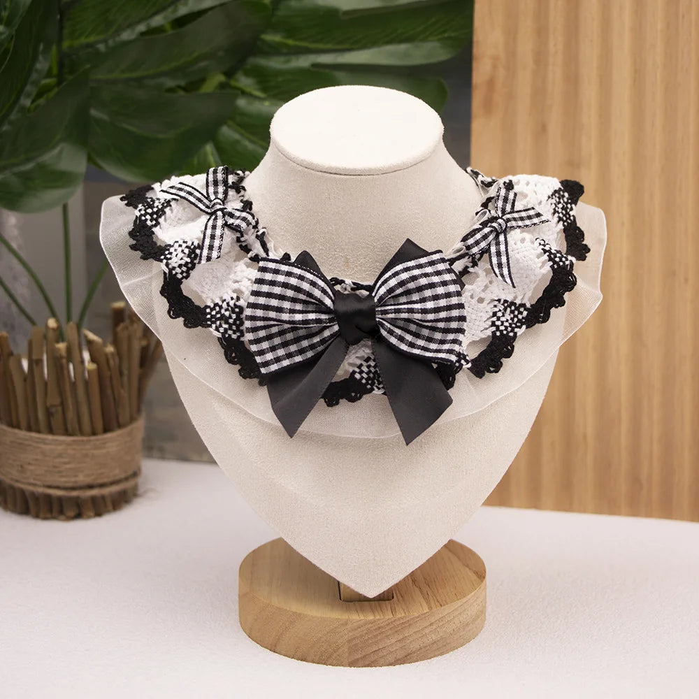 Pet Teddy Lace Bow Water Scarf For Cats And Small Dogs