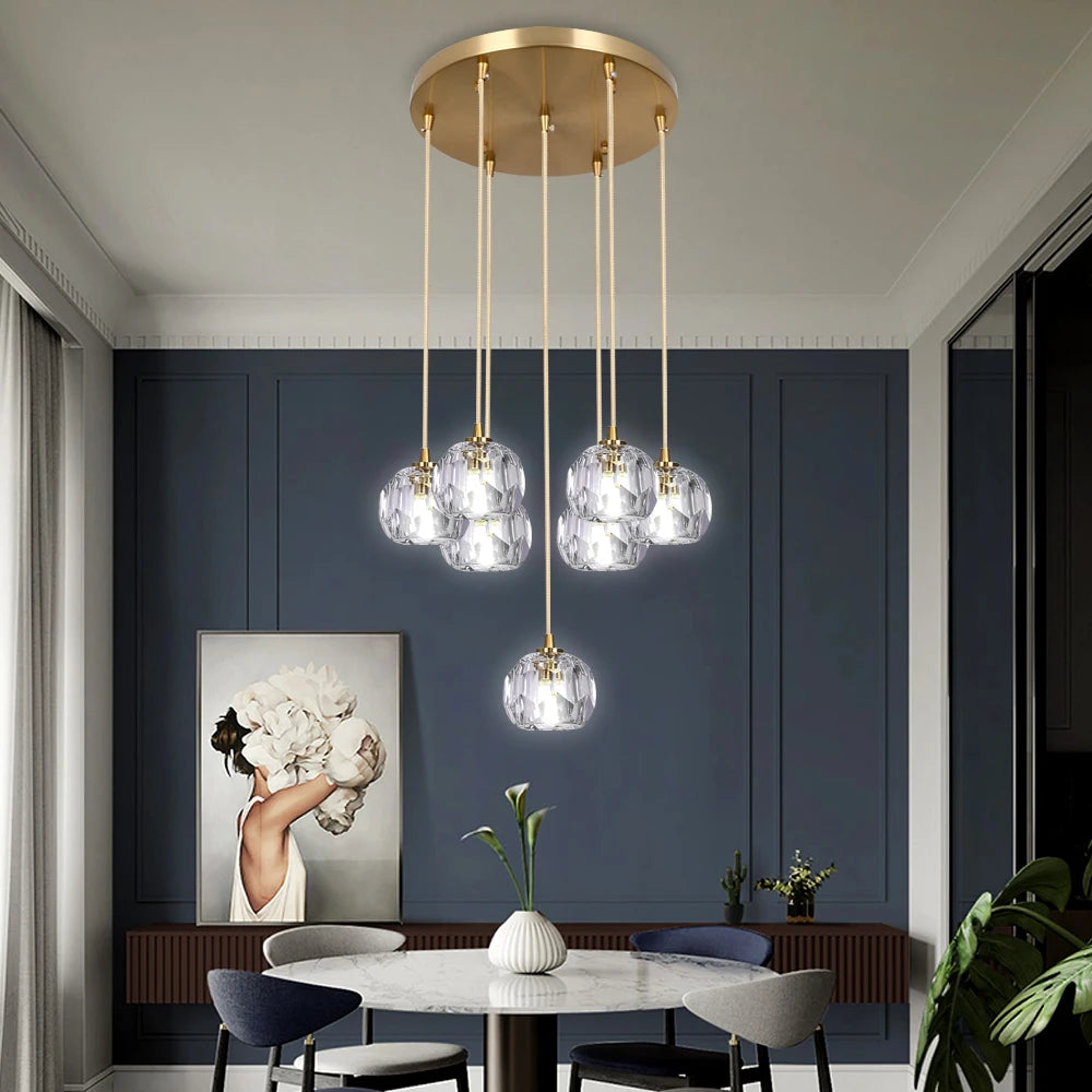 Vetrulus Crystal Pendant Ceiling Light Modern Chandelier