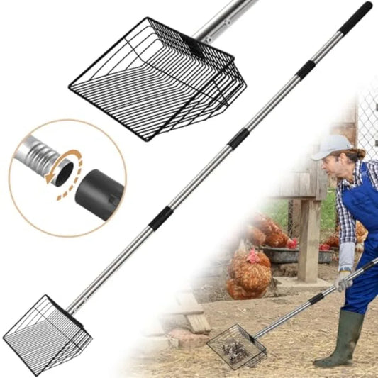 SHXI Chicken Poop Scooper With Stainless Steel Handle