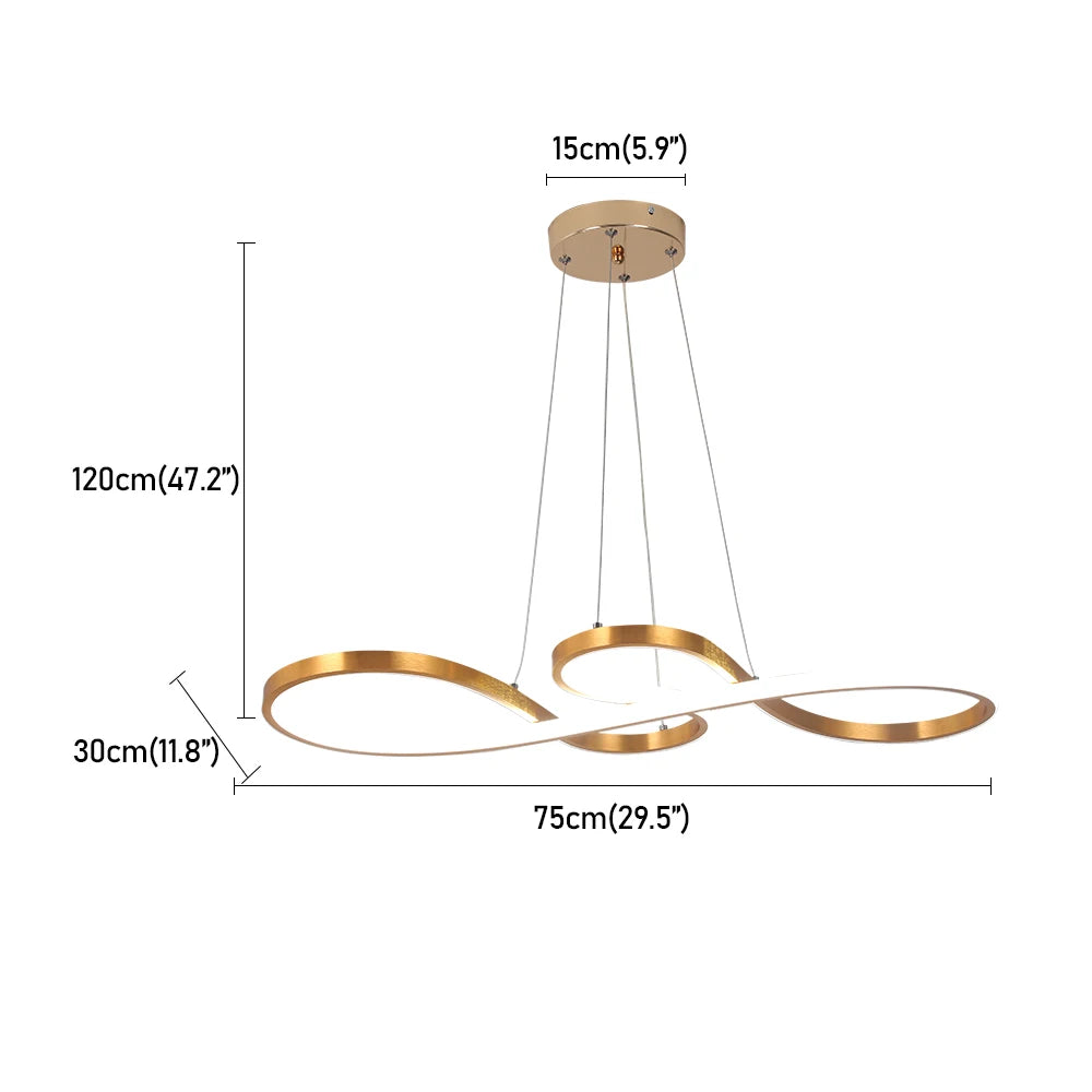 VETRULUS Modern Acrylic LED Pendant Light For Dining And Living