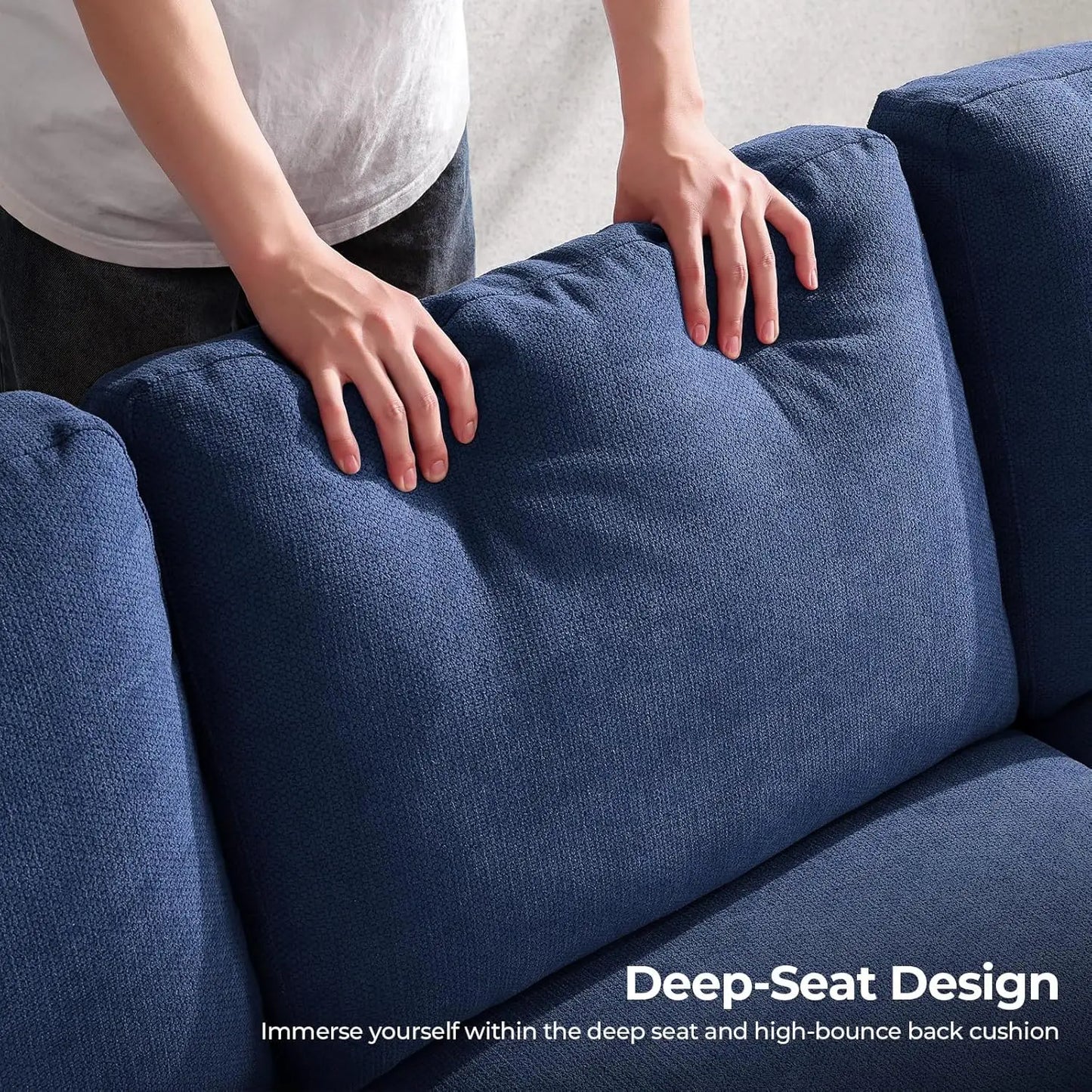 Modern Sofa With Deep Seats For Living Room Easy Assembly