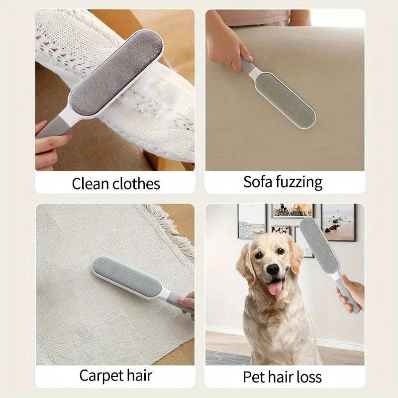 Double Sided Pet Hair Remover Brush For Cat And Furniture