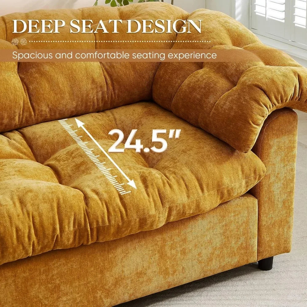 Cloud Couch Chenille Tufted Sofa For Modern Living Room