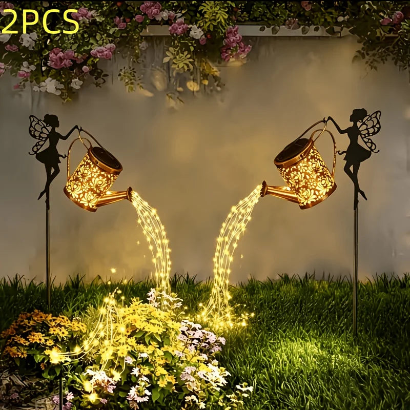 Monibloom Solar Watering Can Lights IP65 Hanging Garden Decor