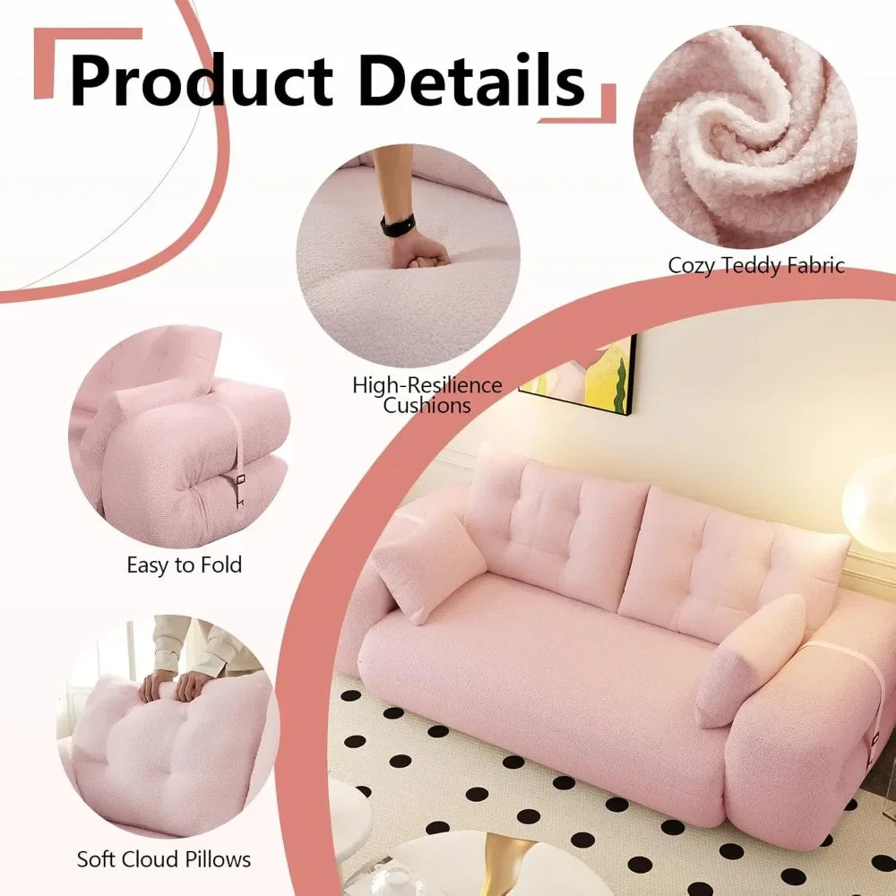 3in1 Sleeper Sofa Bed Futon Couch For Living Room Comfort