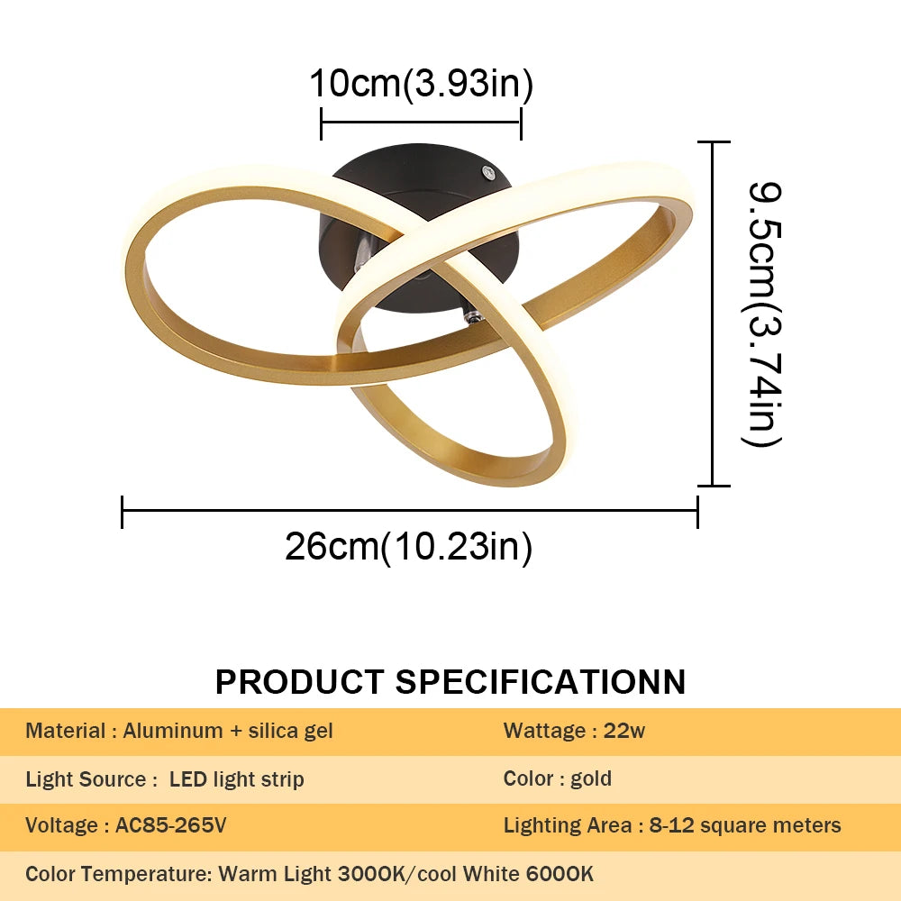 VETRULUS Modern Acrylic LED Pendant Light For Dining And Living
