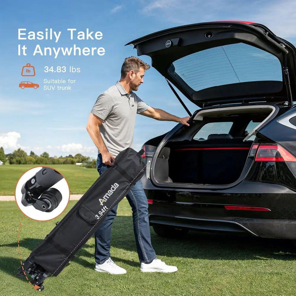Pop Up Canopy Tent With Easy Setup And Wheeled Shelter