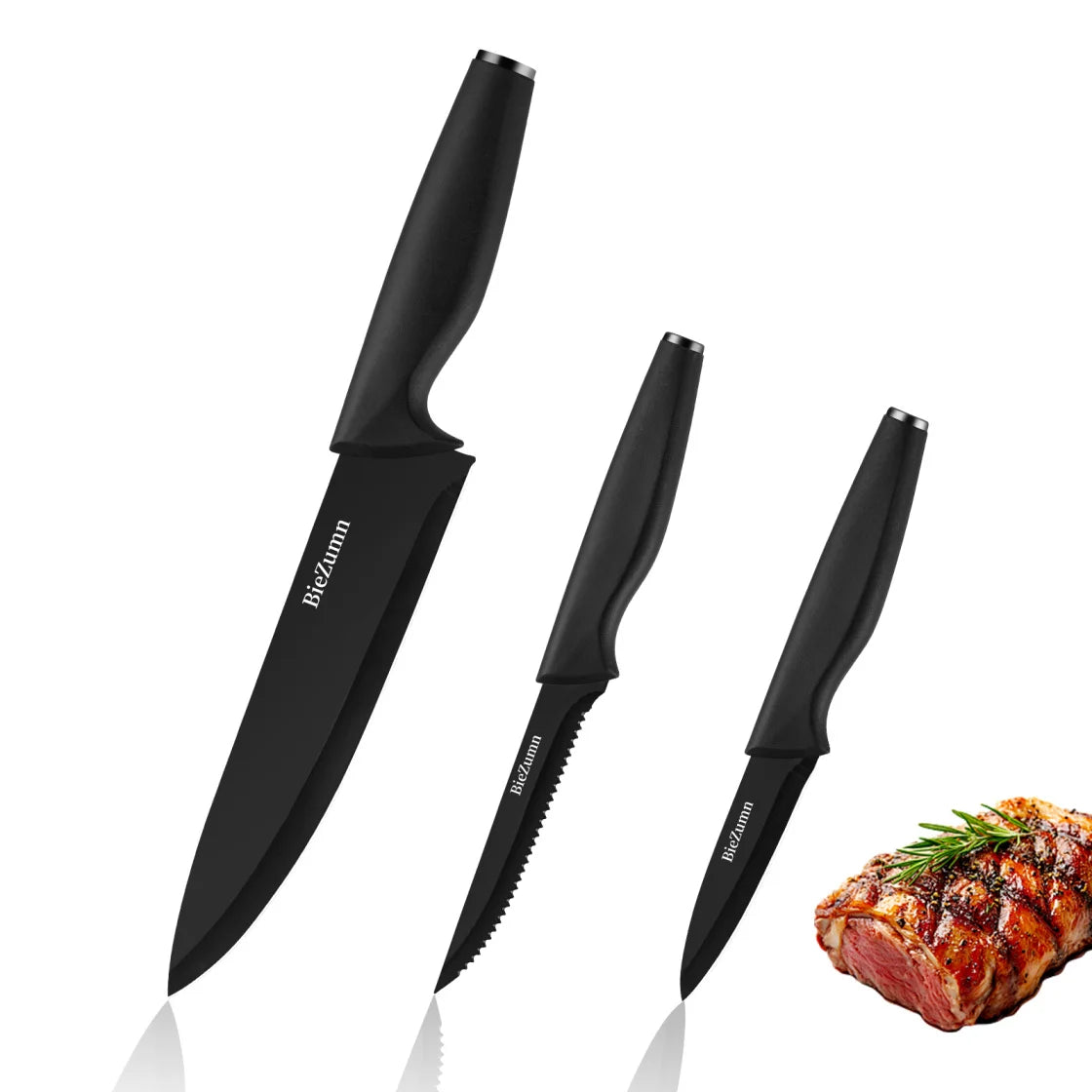 Mothe Professional Knife Set With Built In Sharpener Holder