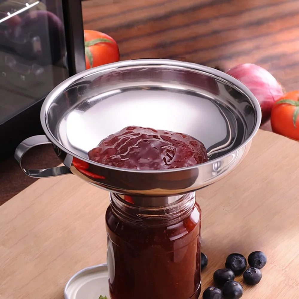 Wide Mouth Mason Jar Canning Funnel With Filter For Kitchen