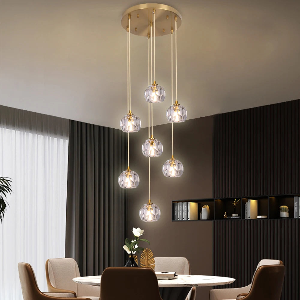 Vetrulus Crystal Pendant Ceiling Light Modern Chandelier
