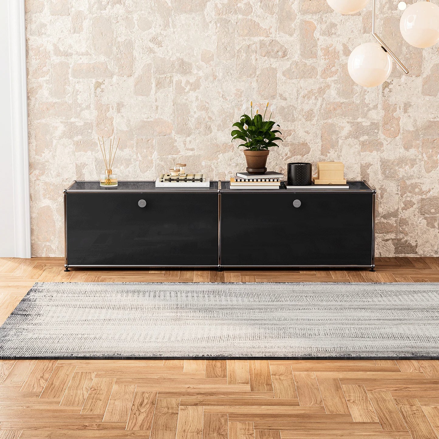 Stainless Steel Storage Cabinet Sideboard For Living Room
